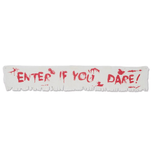 Enter If You Dare! Halloween Fabric Banner