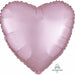 18-Inch Pastel Pink Satin Heart Foil Balloon