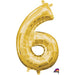 16 Inch Gold Number 6 Balloon