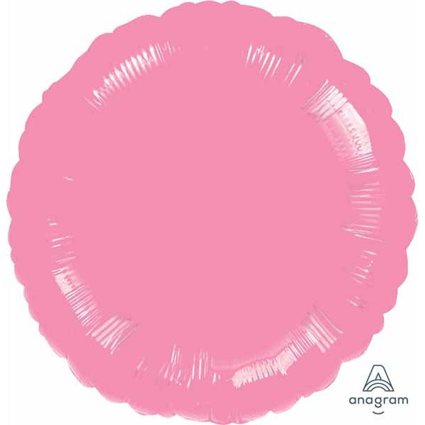 18 Inch Metallic Pink Round Foil Balloon