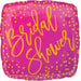 Pink and Gold Bridal Shower 18-Inch Square Foil Balloon