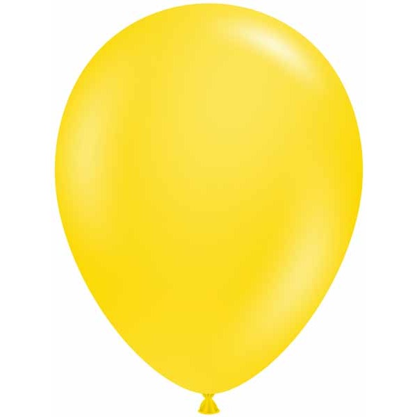 TUFTEX 5-Inch Standard Yellow Latex Balloons, 50 Count