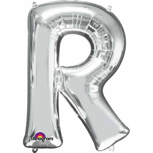 16 Inch Silver Letter R Balloon