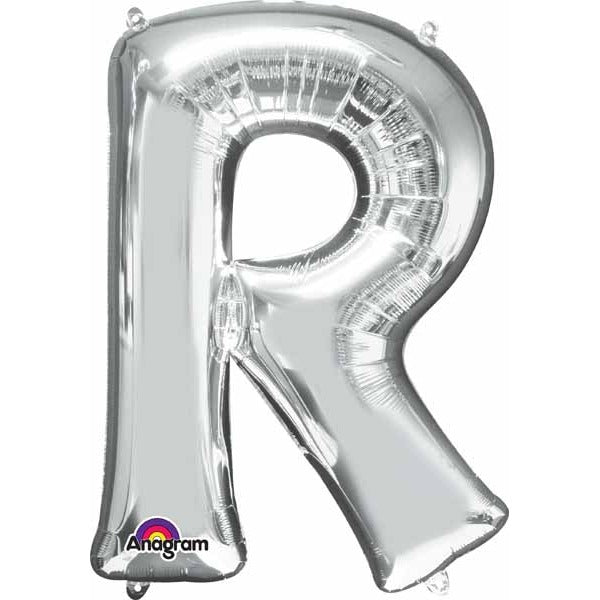 16 Inch Silver Letter R Balloon