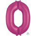 Pink Number 0 Balloon, 26 Inch
