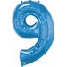 34" Sapphire Blue Number 9 Balloon