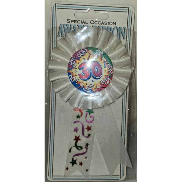 Birthday Explosion 30th Birthday Award Ribbon