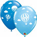 11-Inch Hot Air Balloon Print Latex Balloons, 50 Count