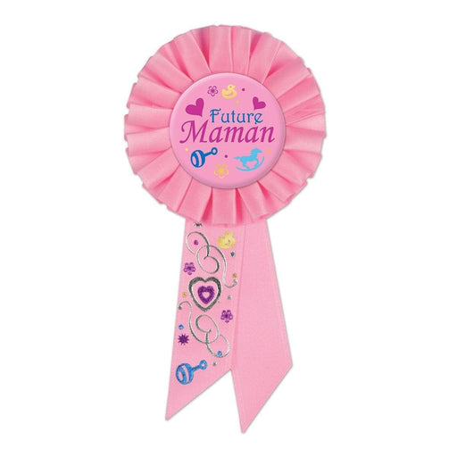 Mom to Be Baby Shower Award Ribbon Polka Dots Party Supplies Yellow