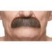 Brown and Red Costume Moustache, 10 x 3 cm