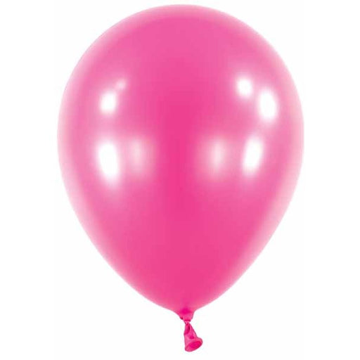 Anagram 5-Inch Metallic Hot Pink Latex Balloons, 100 Pack