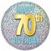70th Birthday Printed Button
