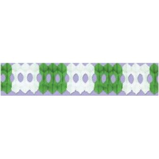 Green & White Arcade Garland, 12 ft