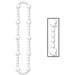 White Football Bead Necklace, 36 Inches