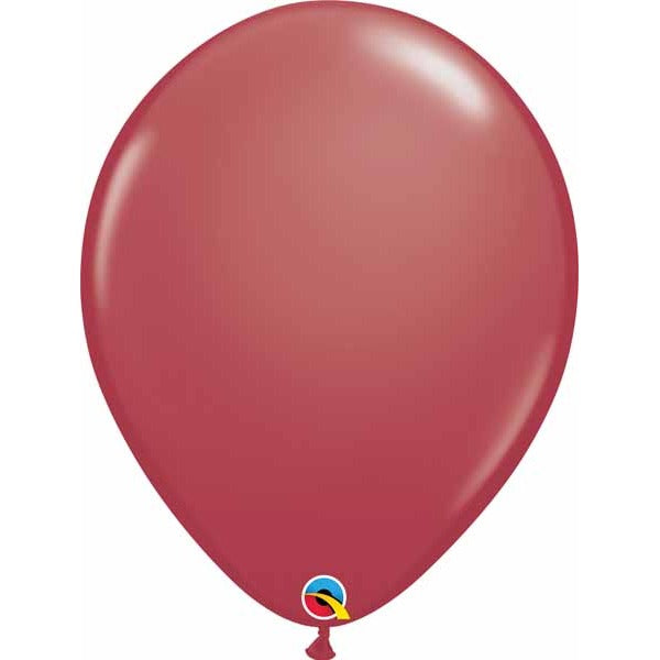 Qualatex 5" Cranberry Latex Balloons, 100 Count
