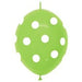 Key Lime Polka Dot Link-O-Loons 12-Inch Latex Balloons, 50-Pack