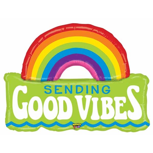 Mighty Good Vibes 37-Inch Shaped Foil Balloon