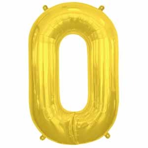 34-Inch Gold Letter O Balloon