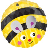 Cute Bumble Bee 18-Inch Round Foil Balloon