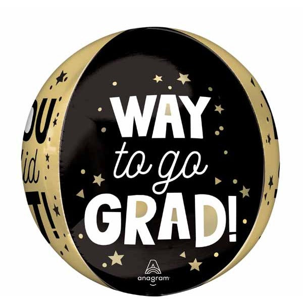 Way to Go Grad 16" Orbz Foil Balloon