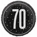 Black Glitz 70th Birthday Foil Balloon, 18 Inch