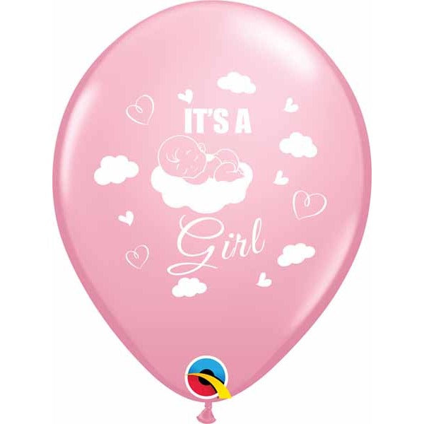 ITS A GIRL 11" 2-SD PINK 50/BG
