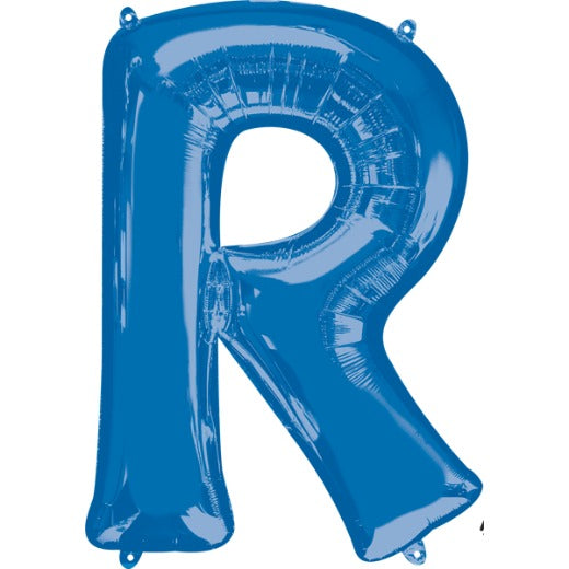 Blue Letter R Balloon, 32 Inch