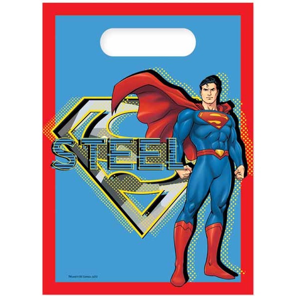 Superman Krypton Party Bags, 6 Pack