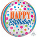 Birthday Bright Dots 16" Orbz Foil Balloon