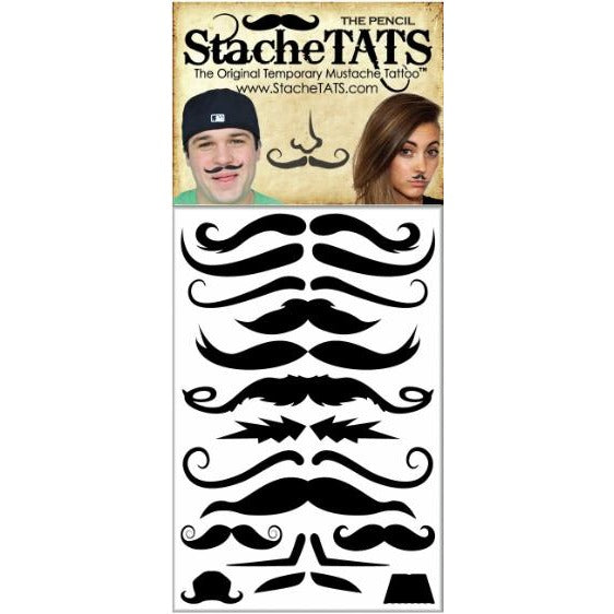 Stachetats Regular Pencil Mustache Temporary Tattoo