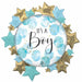 Baby Boy Watercolor 26-Inch Shaped Foil Balloon
