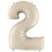 Megaloon Number 2 Balloon in White Sand, 34 Inch