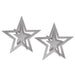 Silver 3D Foil Hanging Stars, 2 Pack