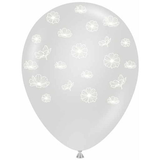 TUFTEX 11-Inch Clear Petals Balloons, 25 Count