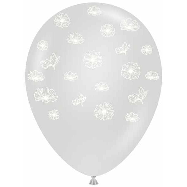 TUFTEX 11-Inch Clear Petals Balloons, 25 Count