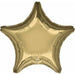 19 Inch White Gold Star Foil Balloon