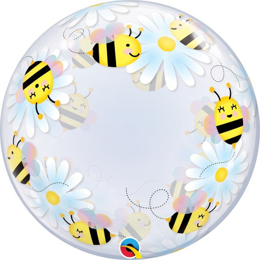 Sweet Bees & Daisies 24" Deco Bubble Balloon