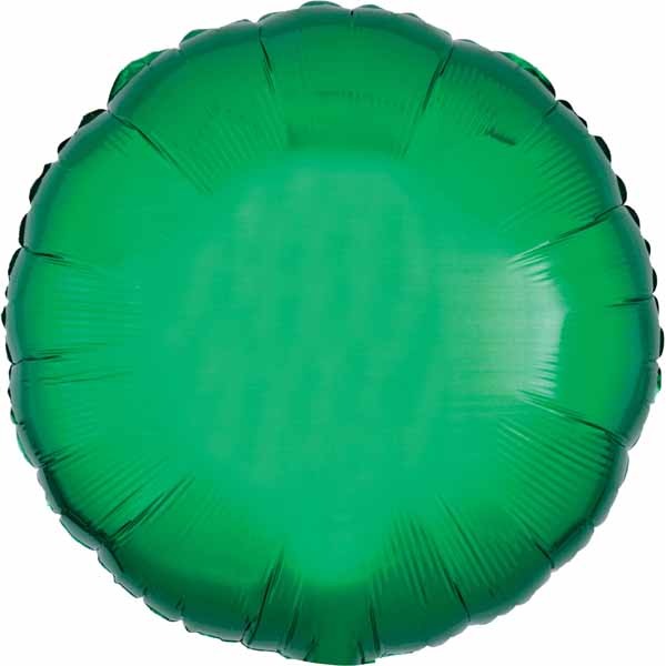 Anagram 18-Inch Metallic Green Round Foil Balloon