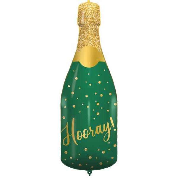 Hooray Wine Bottle Shaped Foil Balloon