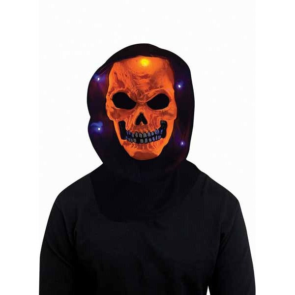 Orange & Black Black Light Horror Mask