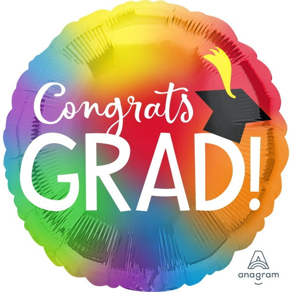 Colourful Grad Jumbo Round Foil Balloon