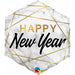 New Year Marble Rectangle Foil Balloon, 20 Inch