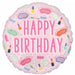 Spa Party Happy Birthday 18" Round Foil Balloon