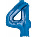 Anagram 34 Inch Blue Number 4 Foil Balloon