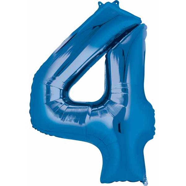 Blue Number 4 Balloon, 26 Inch