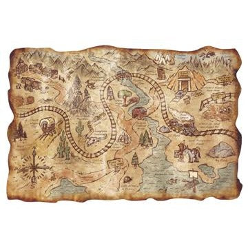 Plastic Gold Mine Treasure Map Western Party Decoration