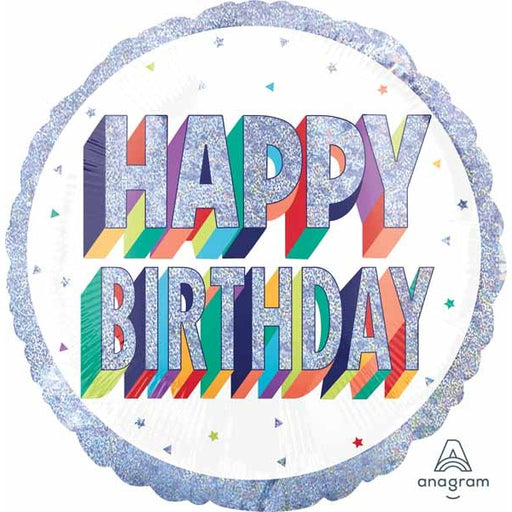 Here's to Your Bday Jumbo Holographic Foil Balloon
