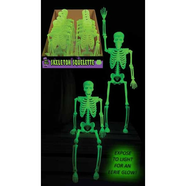 14-Inch Glow-in-the-Dark Posable Skeleton
