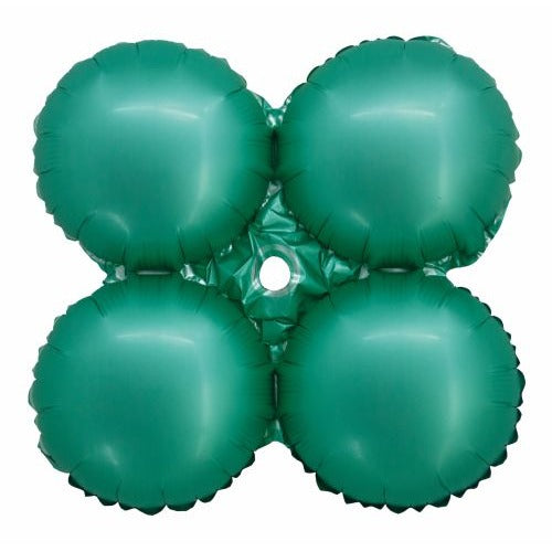 17 Inch Matte Green Foil Quad Balloon