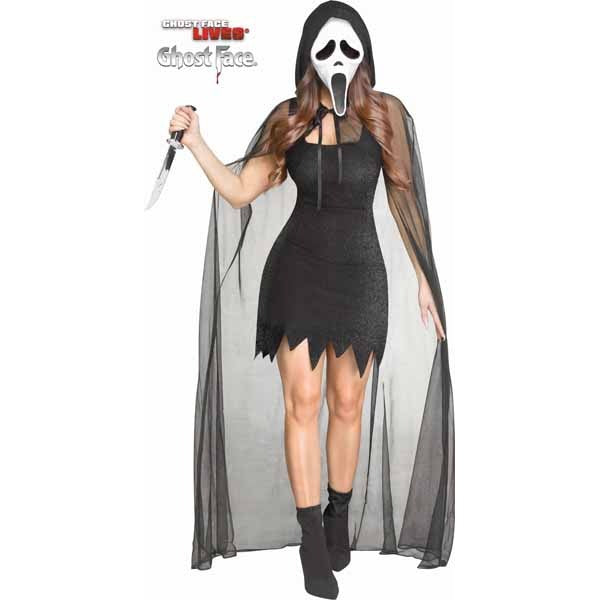 Ghost Face 30th Anniversary Black Costume, Large 12/14